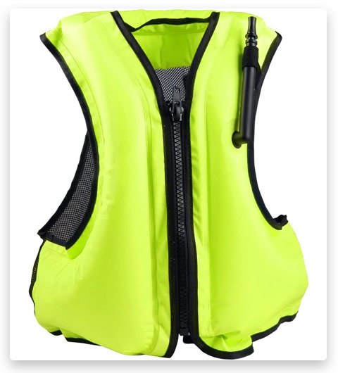 Faxpot Inflatable Life Jacket Adult Swimming Vest