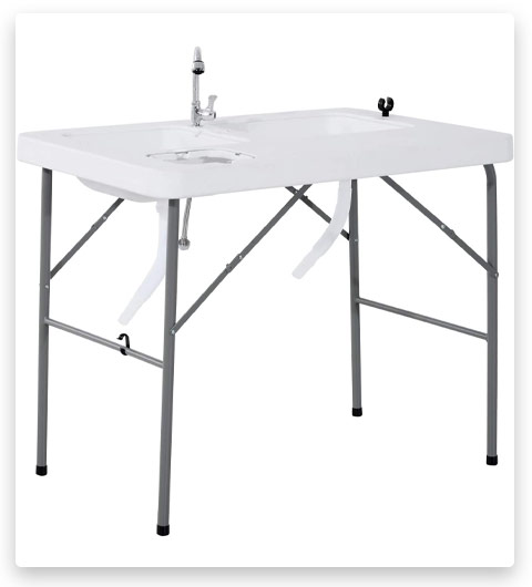 Outsunny Portable Folding Camping Table with Faucet