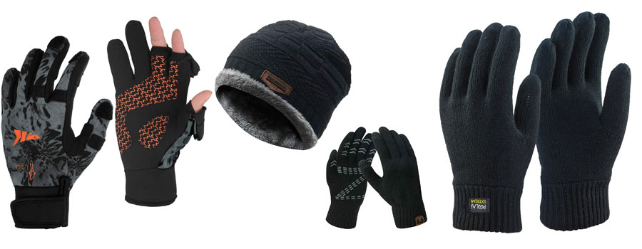Warm gloves for fishing