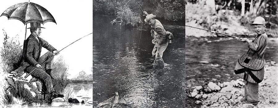 retro fishing illustrations