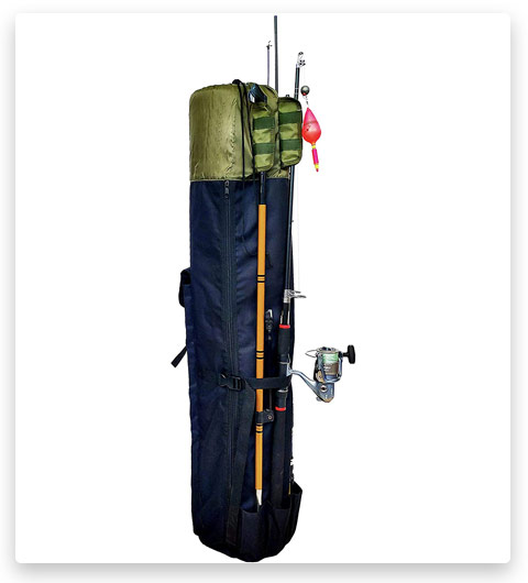 Details about    Fishing Rod Bag Holder Fishing Rod Carrier Fishing Pole Travel Khaki Green 