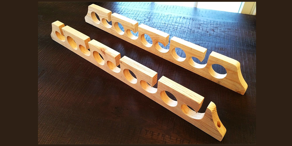 Wood Fishing Rod Racks