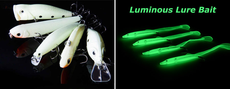 LED Underwater Lighted Bait Flasher Eye Shaped Night Lamp Lure Attractor Lure Bait Tool OUKENS 5pcs Fishing Lures Kit 