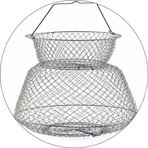 Fordable Wire Flottant Fish Basket Accessoire de pêche 30cm Or 