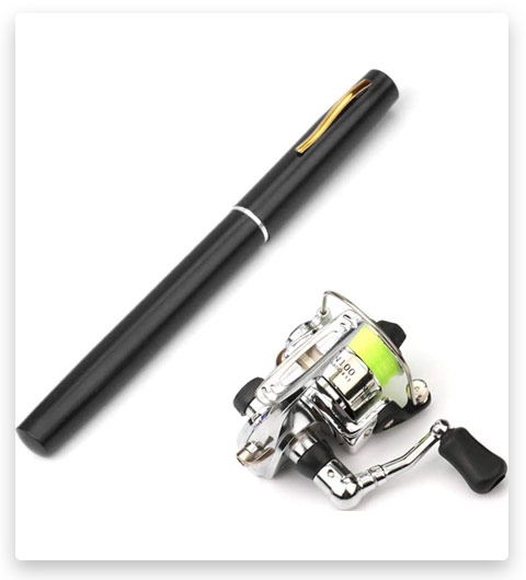 MultiOutools Pen Fishing Rod and Reel Combos 38 Inch Mini Pocket Fishing Pole Te 