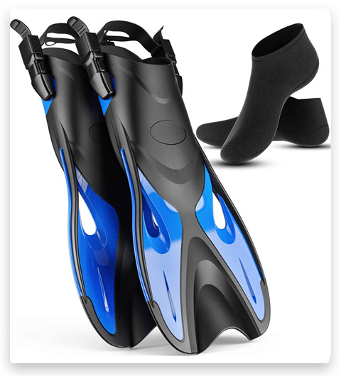 Cozia Design Adjustable Swim Fins with Neoprene Water Socks