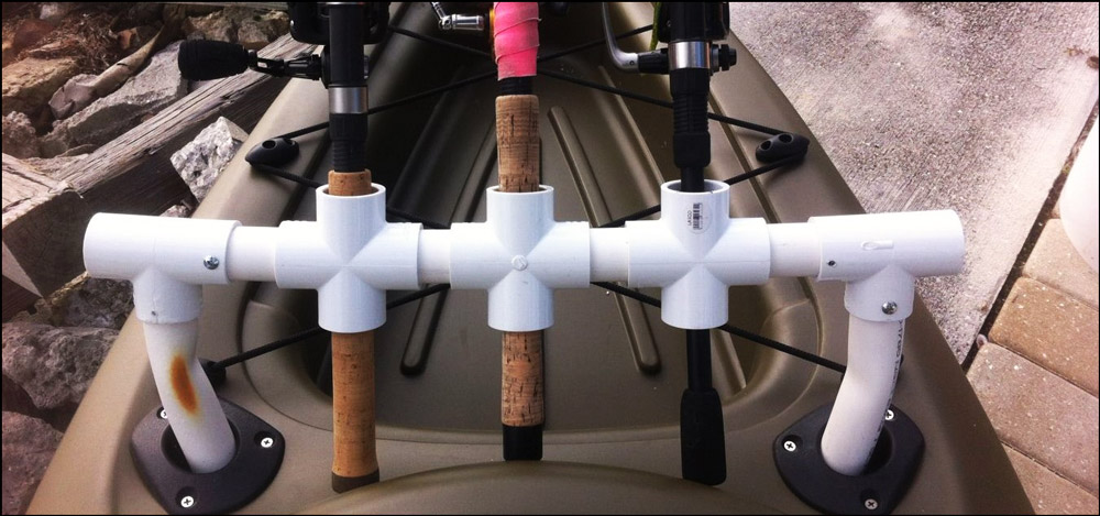 how to attach the rods to the kayak