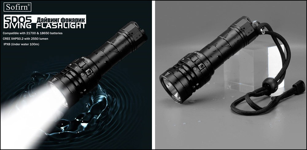 Sofirn SD05 Scuba Dive Flashlight Diving Light