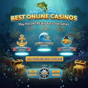 Read more about the article The 5 Best Online Casinos to Play the ENTIRE Big Bass Slot Series (2025)